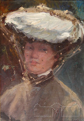 Maleşevschi Eugenia, 1868-1942, Autoportret, Anii 1910, ulei, pânză, 49 x 34