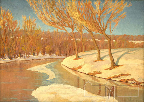 Climaşevschi Alexandru,1888-1971, Iarna la Lipcani, 1951, ulei, pânză, 26 x36