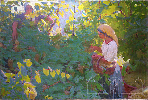 David Aurel, 1935-1984, Viţa de vie, 1957, ulei, pânză, 89 x150