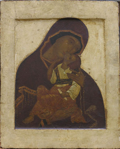 „Maica Domnului”., sec. XVIII. Tempera, lemn, 40,6 x 33,3 cm