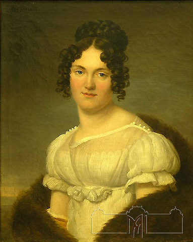H. F. Riesener (1767-1828), Franţa. Portret de femeie. Ulei, pânză, 66,6 x 55,5 cm