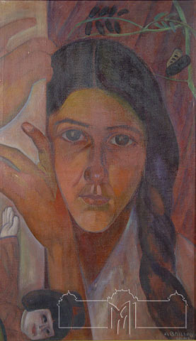 Baillayre Auguste, 1879-1961, Portretul fiicei, 1922, ulei, pânză, 100 x 61