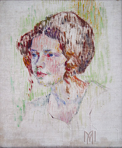 Arionescu – Baillayre  Lidia, 1880-1923 Portret de femeie,1904, ulei, pânză, 48 x 40