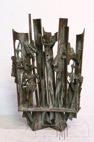 Iurie Horovschi (1946) „Teatru”, 1979-1980. Bronz, 57x35x12 cm