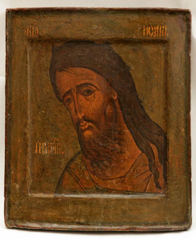 „Ioan Premergătorul”, sec. XVI. Lemn, tempera, 31,4 x 27,3 cm