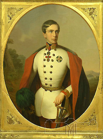 F. Ruiz (1837-1868), Spania. Împăratul Franz Joseph I., 1859. Ulei, pânză, 121,1 x 95 cm